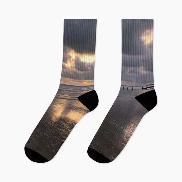 Item preview, December sunrise reflected on wet sand designed and sold by Violaman.