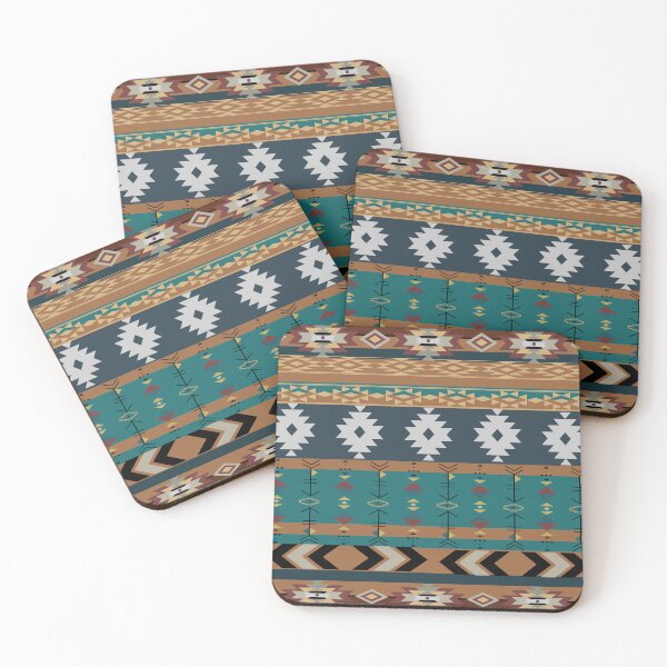 Item preview, Southwestern Aztec In Blues, Browns and Mauve designed and sold by handsoftime2020.