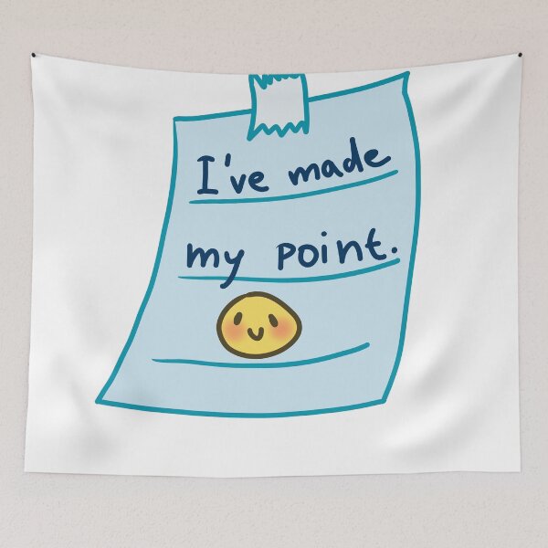 Item preview, Funny Post-it Note Saying "I've Made My Point" Design designed and sold by Jellibeany.