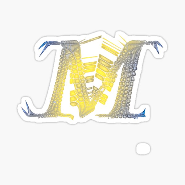 Dragon Letters M Sticker