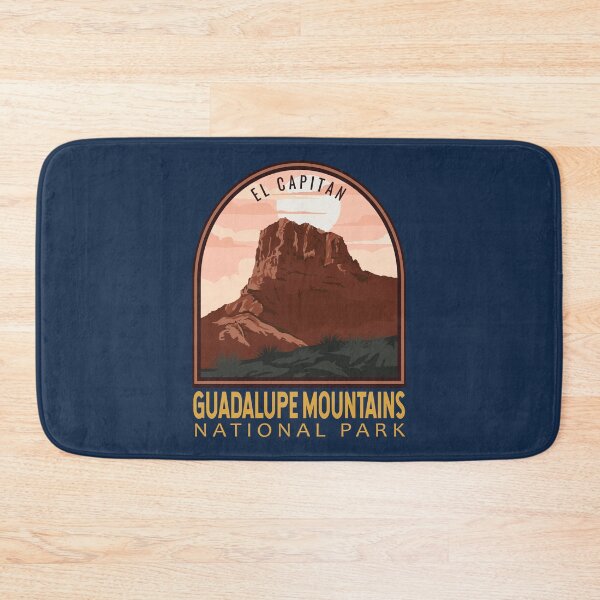 Artikelvorschau, Guadalupe Mountains Nationalpark El Capitan Vintage Emblem entworfen und verkauft von KrisSidDesigns.