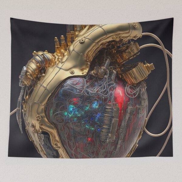 Item preview, Steampunk Gold Heart designed and sold by GummywormDesign.