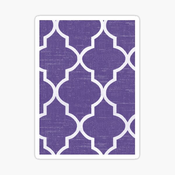 Intense Ultra Violet purple white quatrefoil Pantone Color of the Year 2018 Sticker