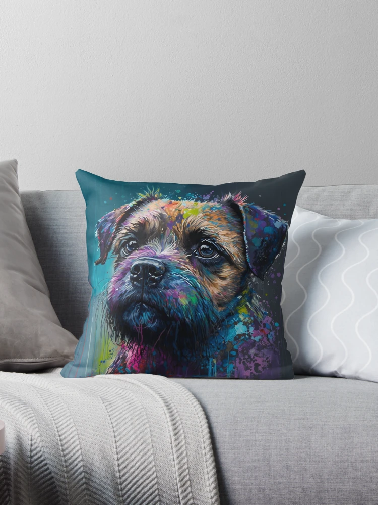 Border terrier outlet cushion