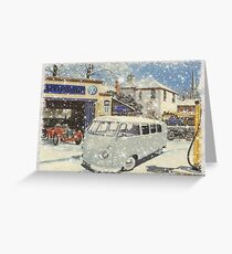Retro VW Split screen Christmas Greeting Card
