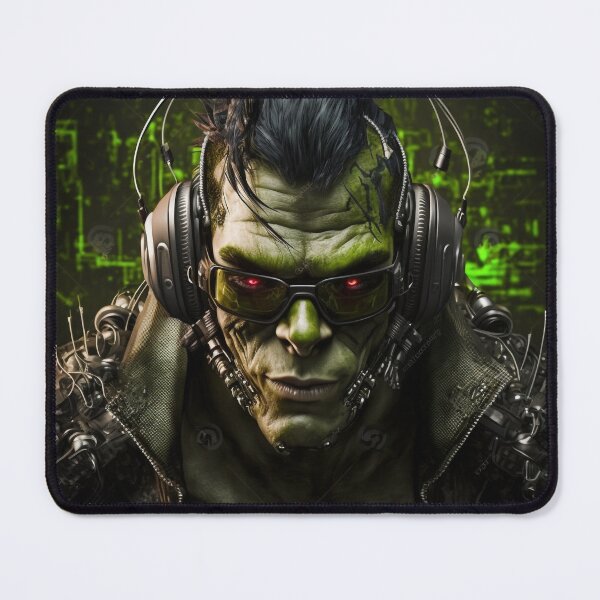 Item preview, Cyberpunk Orc Gamer designed and sold by AICreateWorlds.