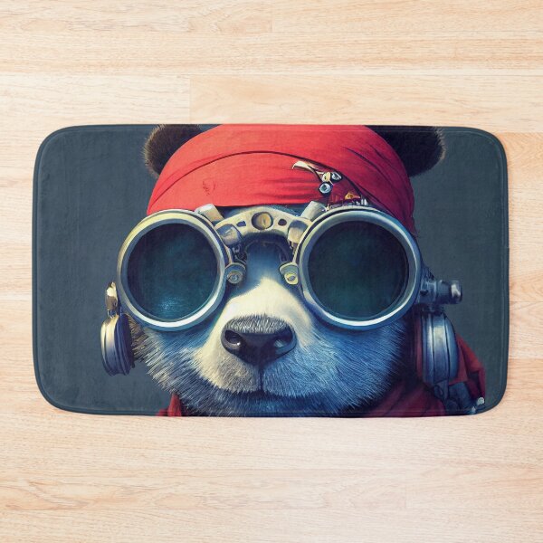 Item preview, Tiny Cute Cyberpunk Pirate Panda - Anthropomorphic  designed and sold by MimozaStudio.
