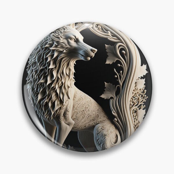 Item preview, Marble Wolf Statue designed and sold by GummywormDesign.