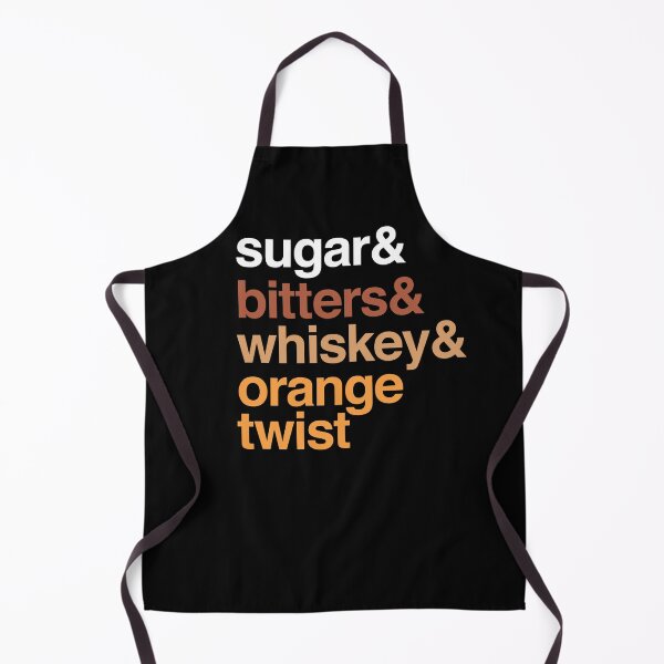 Item preview, Deconstructed Old Fashioned: sugar & bitters & whiskey & orange twist (list of ingredients in true-to-life colors) designed and sold by Ofeefee.