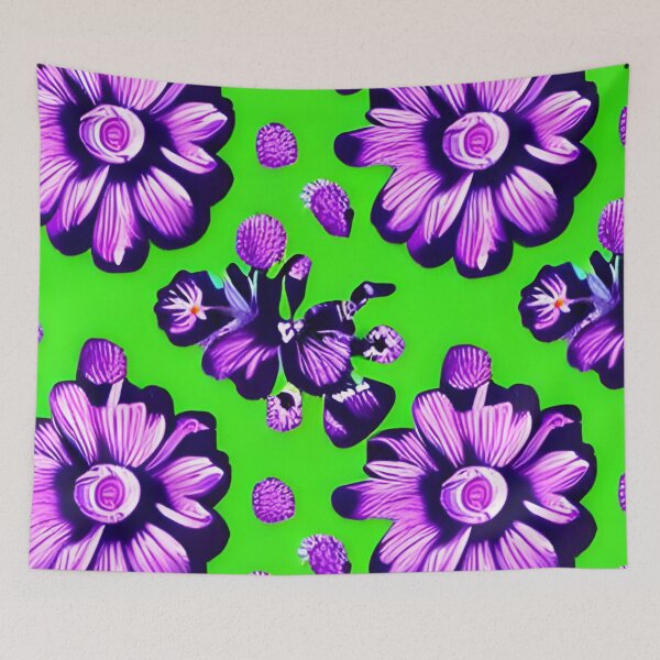 Item preview, Purple Daisy Floral Artwork designed and sold by The Love Quill.