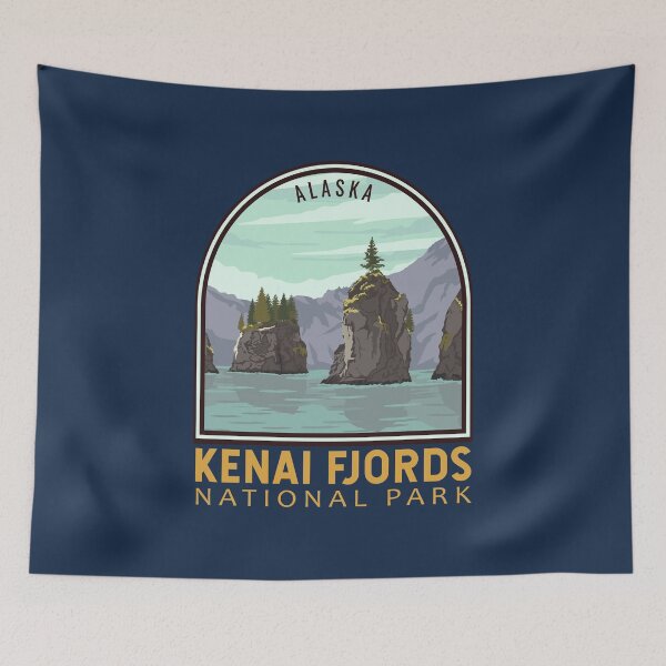 Item preview, Kenai Fjords National Park Vintage Emblem designed and sold by KrisSidDesigns.