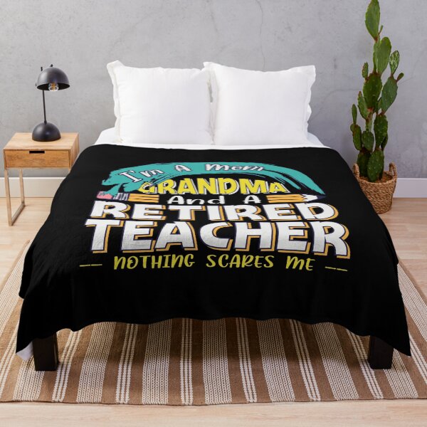 Item preview, I'm a Mom Grandma and Retired Teacher Nothing Scare Me Wife Teacher designed and sold by Pexilus.
