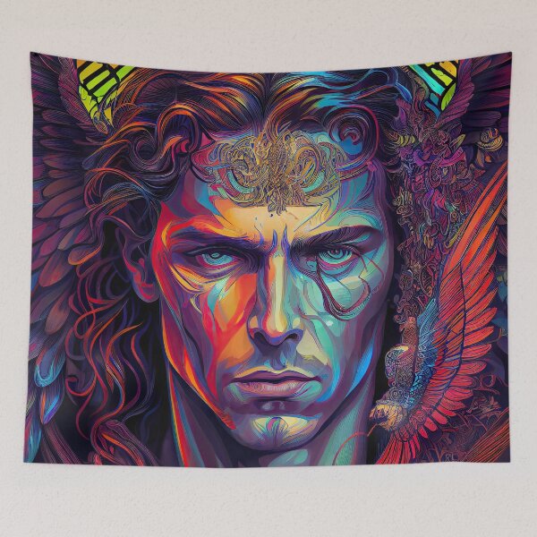Item preview, Archangel Cassiel Illustration designed and sold by OccultDreams.