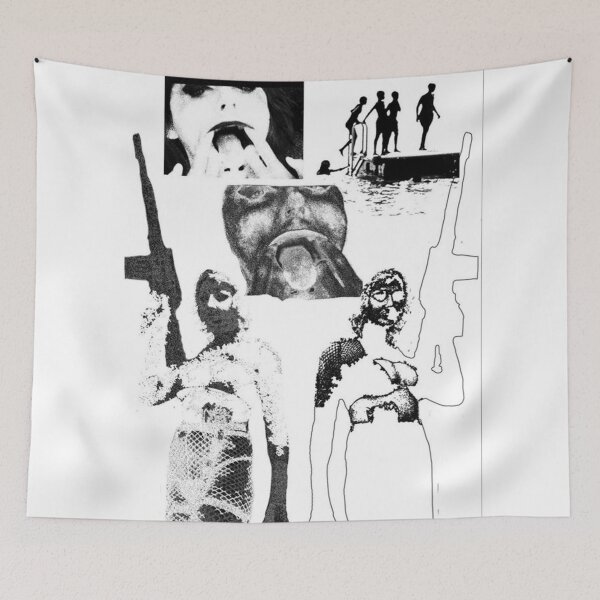 Item preview, Girls Guns Collage Black and White designed and sold by CuteDesignOnly.