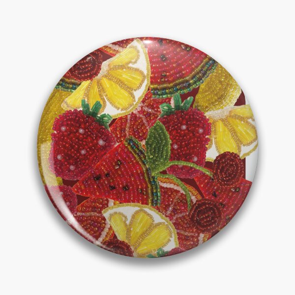 Item preview, Embroidered beaded fruit print  designed and sold by Oliviajulianna.