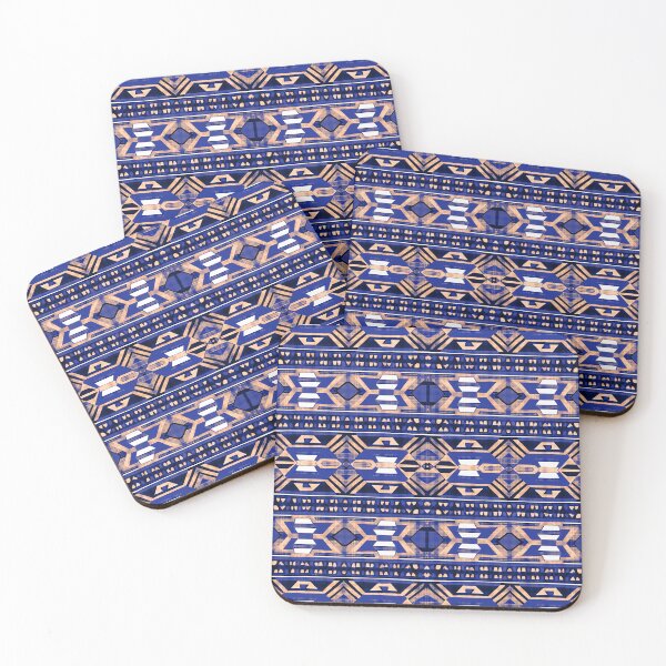 Item preview, Traditional Igorot-inspired tribal pattern. Ethnic Bluish colors designed and sold by IlustradoArts.