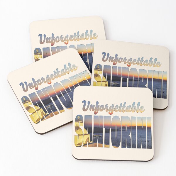 Item preview, Unforgettable Santorini, transparent writing design designed and sold by MH65Designs.