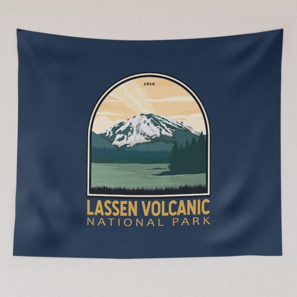 Item preview, Lassen Volcanic National Park Vintage Emblem designed and sold by KrisSidDesigns.