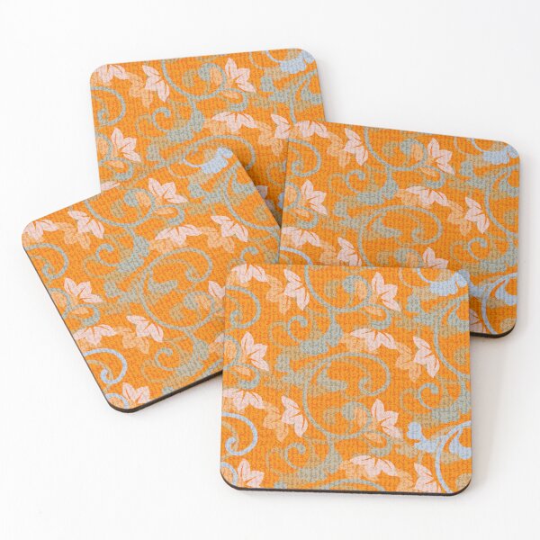 Item preview, Electric Orange Scroll Tapestry designed and sold by Pamelandia.