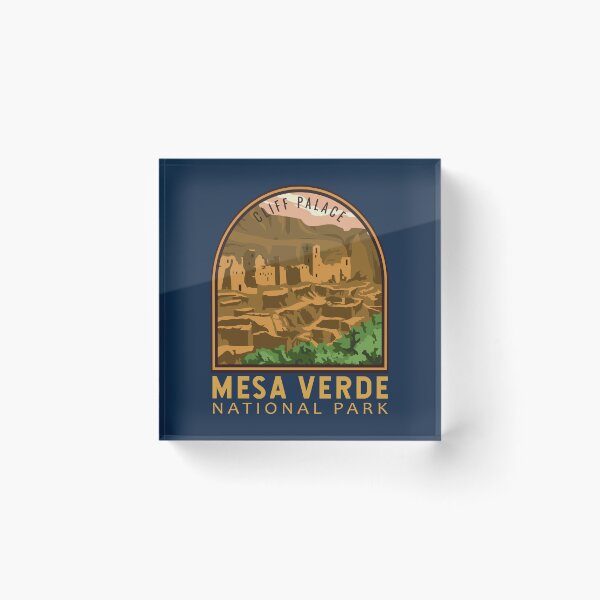 Item preview, Mesa Verde National Park Cliff Palace Vintage Emblem designed and sold by KrisSidDesigns.