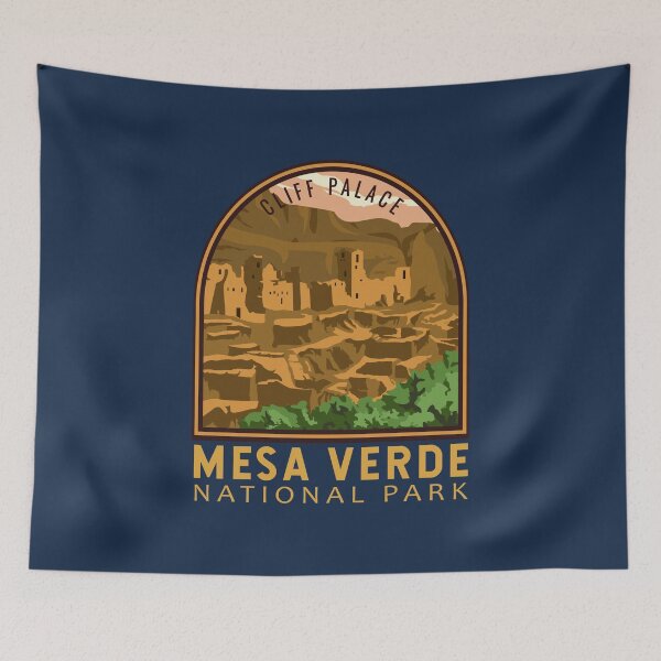 Item preview, Mesa Verde National Park Cliff Palace Vintage Emblem designed and sold by KrisSidDesigns.
