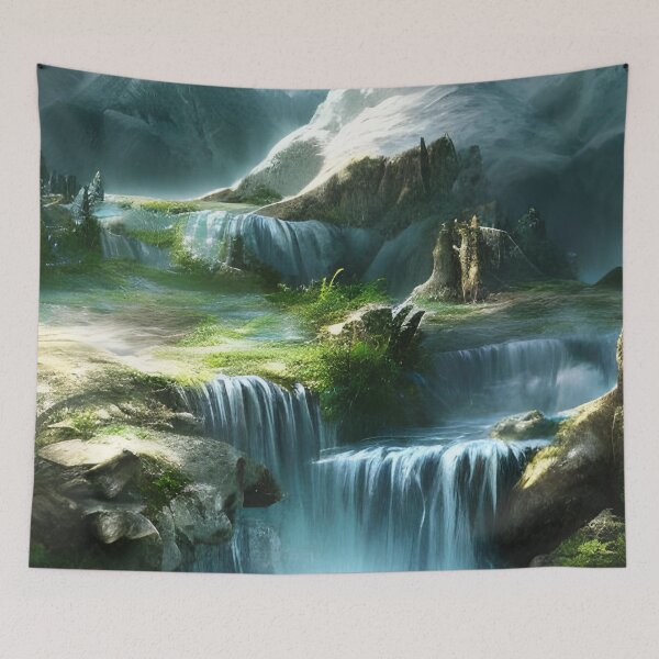 Item preview, Mountain environment realistic fantasy world  designed and sold by The Love Quill.