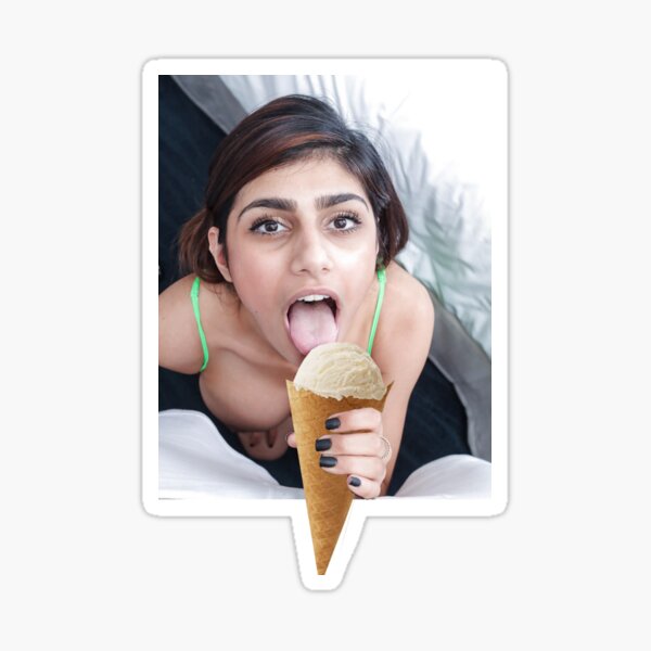 Mia Khalifa eats Ice cream Sticker