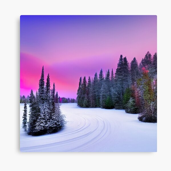 Item preview, Pine Trees Landscape Snowy Landscape Art  designed and sold by AYACHI90.