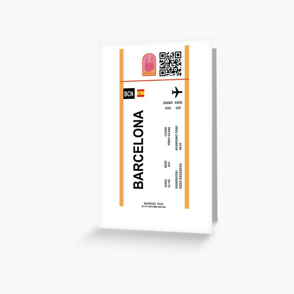 Item preview, BARCELONA PLANE TICKET BOARDING PASS designed and sold by abbymoriartyy.