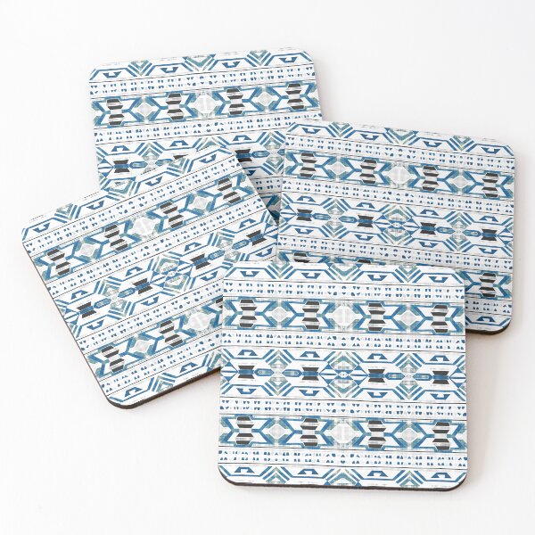 Item preview, Traditional Igorot-inspired tribal pattern. Ethnic White and blue colors designed and sold by IlustradoArts.