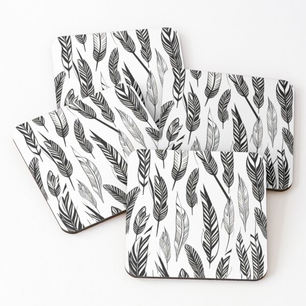 Item preview, Black and White Feathers designed and sold by HanaiPrint.