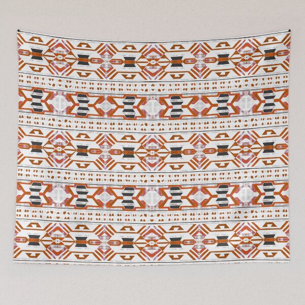 Item preview, Traditional Igorot-inspired tribal pattern. Ethnic White and red colors designed and sold by IlustradoArts.