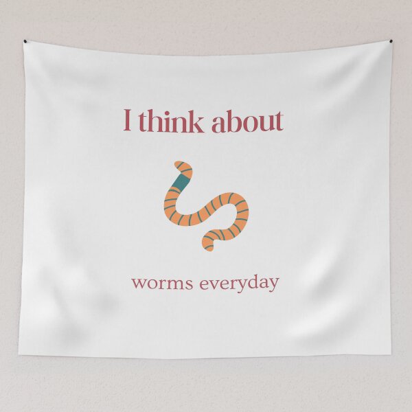Item preview, I Think About Worms Everyday designed and sold by erion-store.