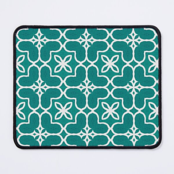 Item preview, Teal and Off White Celtic Cross Floral Pattern designed and sold by BluePlanetMerch.