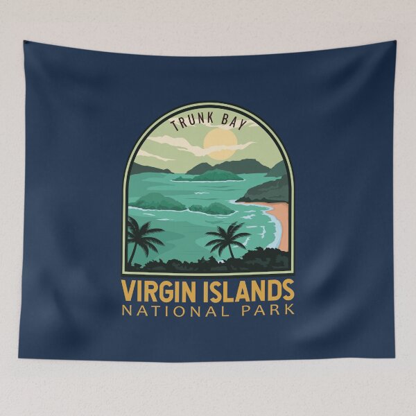 Item preview, Virgin Islands National Park Trunk Bay Vintage Emblem designed and sold by KrisSidDesigns.