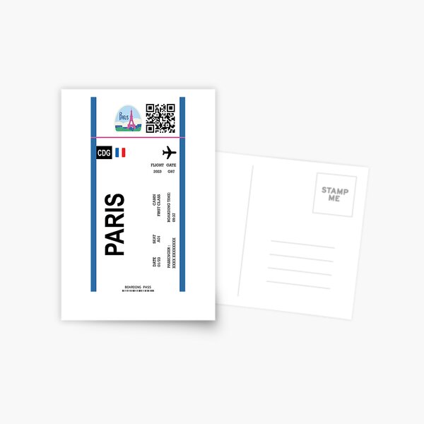 Item preview, PARIS PLANE TICKET BOARDING PASS designed and sold by abbymoriartyy.