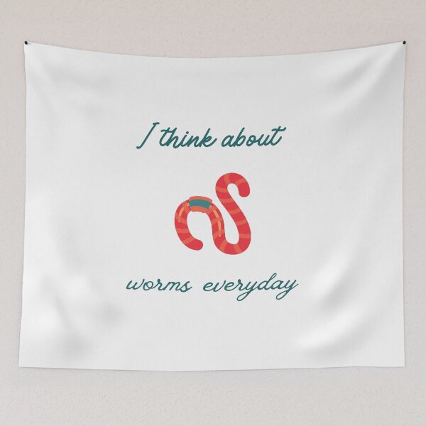 Item preview, I Think About Worms Everyday designed and sold by erion-store.