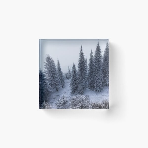 Item preview, Snowy Winter Landscape Snow Covered Trees Abstract  designed and sold by AYACHI90.