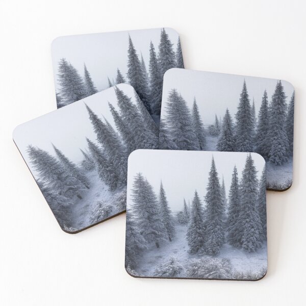 Item preview, Snowy Winter Landscape Snow Covered Trees Abstract  designed and sold by AYACHI90.