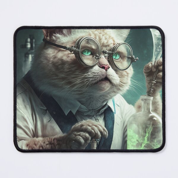Item preview, Concept Art-Mad Cat Scientist designed and sold by letsgetinspired.