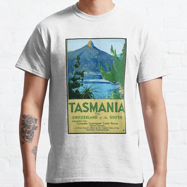 Vintage Tasmania Travel Poster Classic T-Shirt