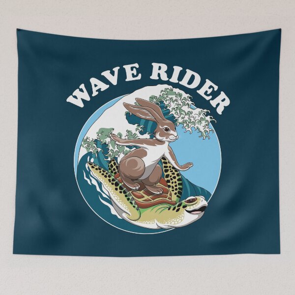 Item preview, Sea Turtle and Rabbit | Wave Rider designed and sold by TMBTM.