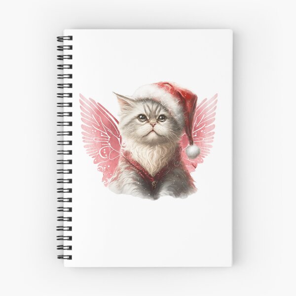 Item preview, Santa Fairy Cat - Cute kitten with Christmas angel wings and Santa Hat designed and sold by photo4u2.