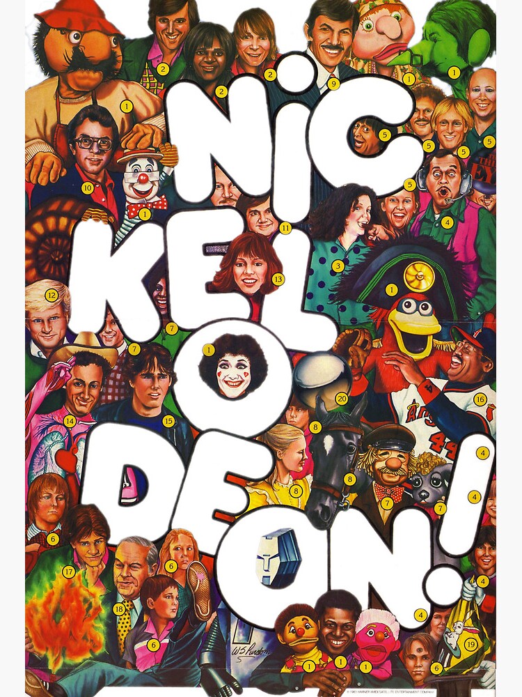 Nickelodeon! Retro 80s Collage Art Board Print