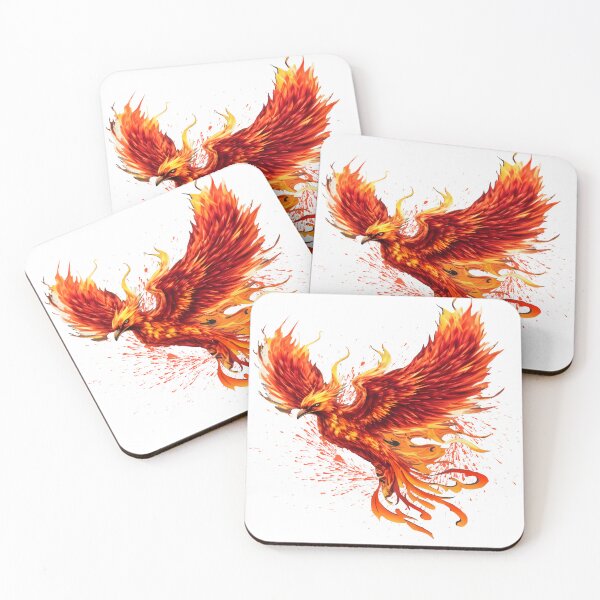 Aperçu de l'œuvre Phoenix Firebird majestueux animal de puissance créée et vendue par Animal-ink.