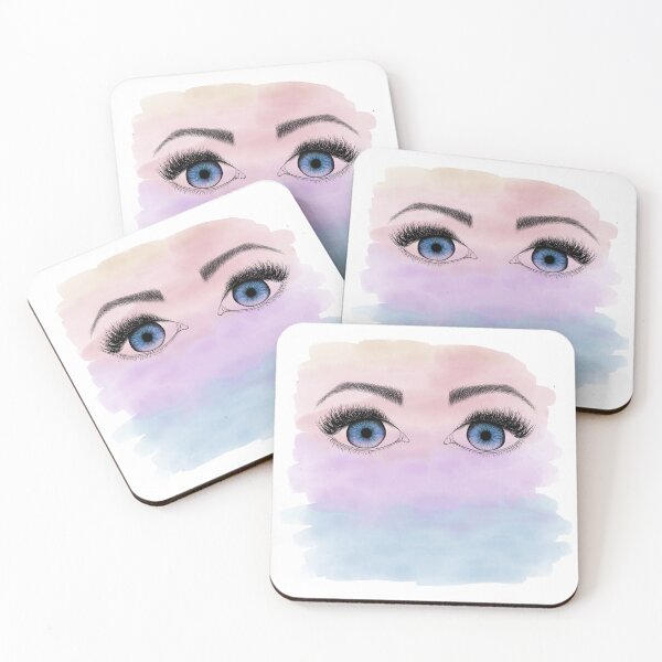 Item preview, Blue eyes on water colour back drop designed and sold by niccdefilippis.