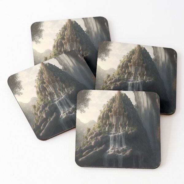 Item preview, Mystical City of Waterfalls designed and sold by GummywormDesign.