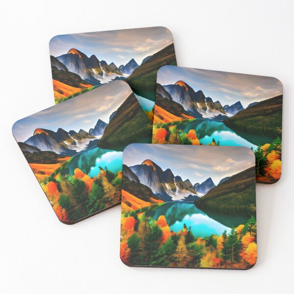 Item preview, Mountain Sunset Artwork designed and sold by The Love Quill.