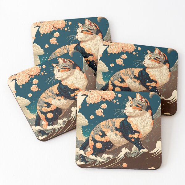 Item preview, Ukiyo-e Cat designed and sold by Animal-ink.