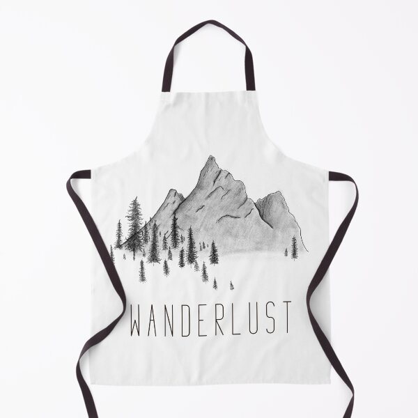 Item preview, Wanderlust Mountain Range and Tree Sketch designed and sold by niccdefilippis.